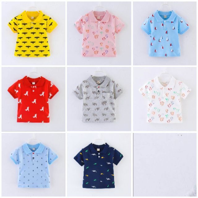 Áo thun cổ bẻ polo likids xuất nhật cho bé