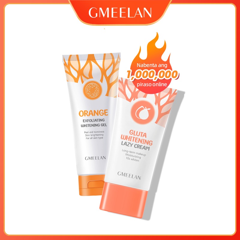 Tẩy tế bào chết Gmeelan Orange Exfoliating Whitening Gel 50g + Kem dưỡng trắng Gmeelan Gluta Whiteni