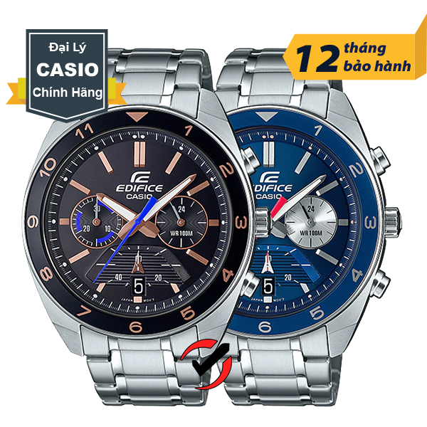 Đồng hồ nam casio chính hãng anh khuê edifice efv-590d-1avudf và efv-590d-2avudf