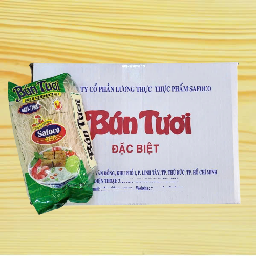 [THÙNG 15 gói X 300gr] BÚN TƯƠI SAFOCO Rice Vermicelli