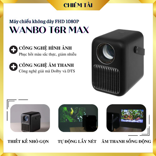Máy chiếu không dây fhd 1080p wanbo t6r max