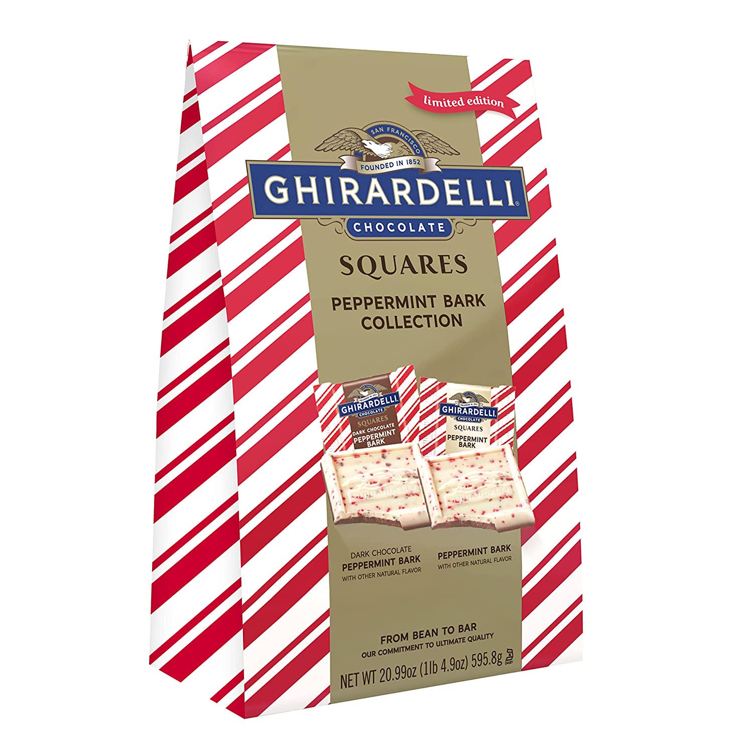 Sô Cô La Ghirardelli Chocolate Squares Peppermint Bark Collection 595.8g - Mỹ