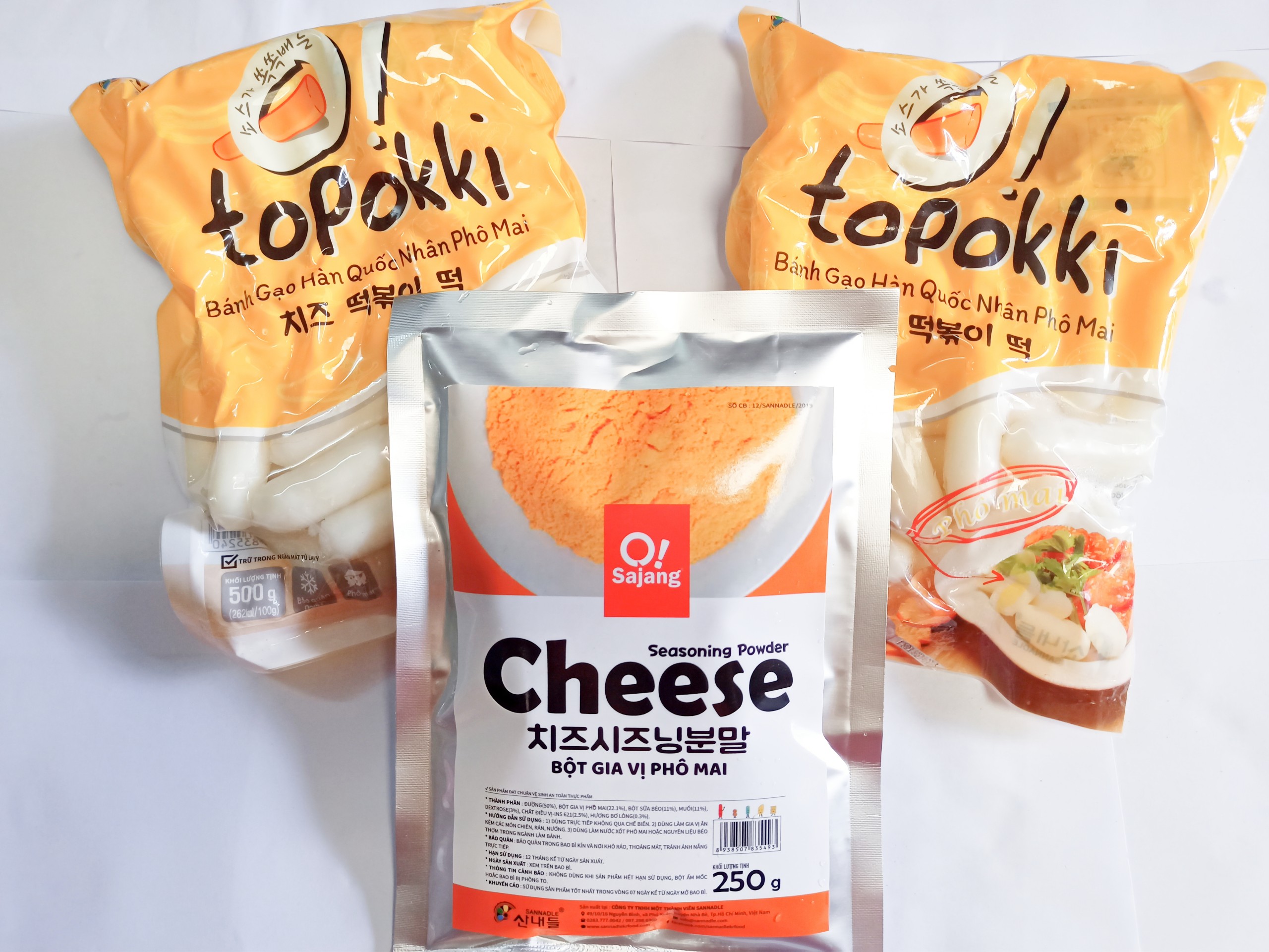 1kg bánh gạo Nhân phô mai +gói bột phô mai Cheese 250g - doanvat_hangduong