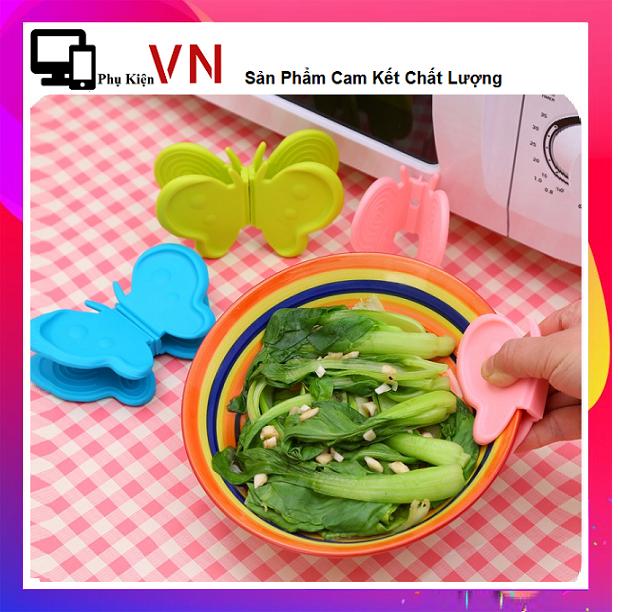 ⚡ giá sỉ ⚡ sét 2 miếng cao su nhắc nồi hình bướm - dụng cụ nhắc nồi - tiện dụng
