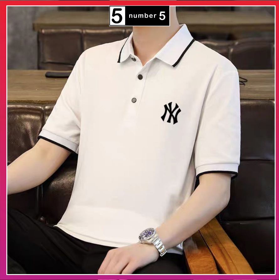 Áo polo nam cổ bẻ dáng ôm body áo thun nam cổ trụ vải cá sấu cotton xuất xịn