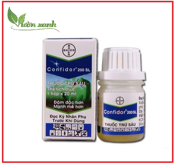 Chế phẩm hỗ trợ trừ xoắn lá, thui đen nụ, vàng lá hoa hồng do bọ trĩ, nhện confidor 200sl 20ml