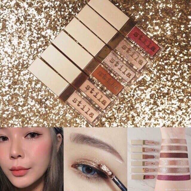 Set gel nhũ mắt kim tuyến stila 6 cây