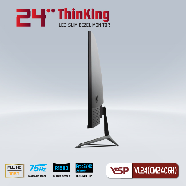 Màn hình cong cuver led monitor 24inch vl24 bảo hành 24 tháng