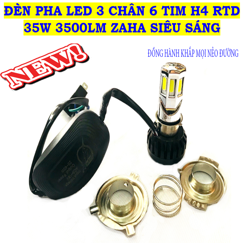 [HCM]đèn trợ sáng - đèn trợ sáng mini - den pha led xe may - đèn pha led xe máy - ĐÈN PHA LED 6 TIM XỊN RTD 35W -