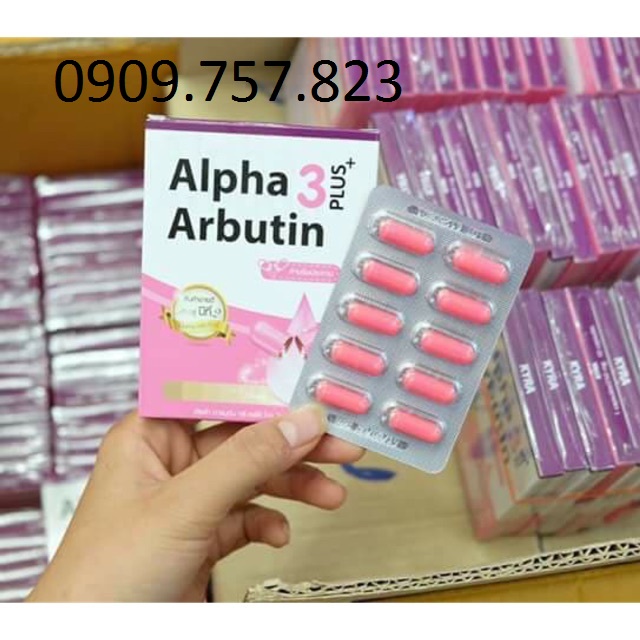 Vỉ 10 viên kích trắng alpha arbutin thái lan