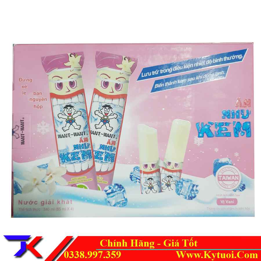 Nước Giải Khát WANT WANT Ăn NHƯ KEM VỊ Vani