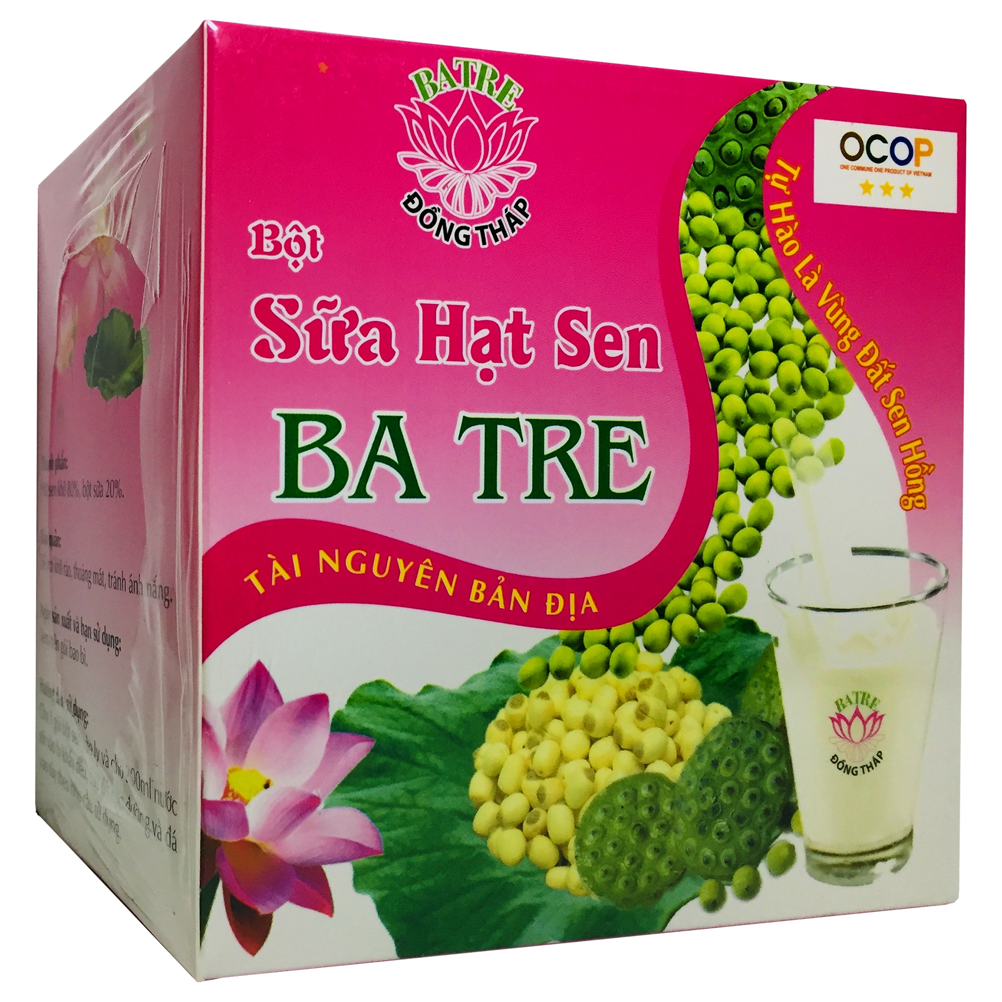 [HCM]Bột Sữa Hạt Sen -  Sữa Hạt Sen - BA TRE (Hộp 200 gram có 10gói x 20g)