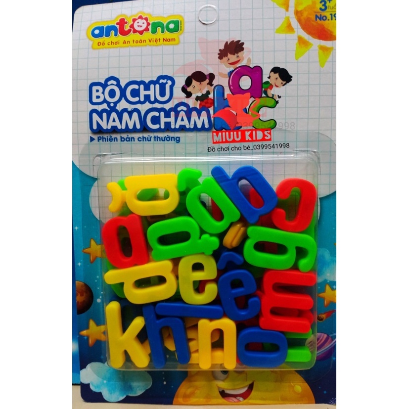 Bộ chữ thường nam châm abc cho bé làm quen với chữ số