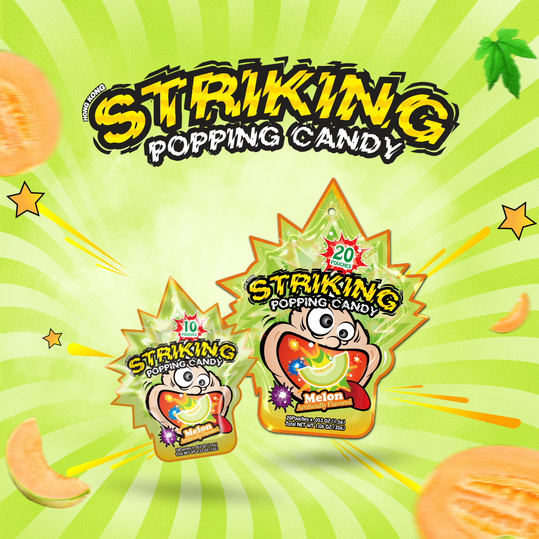 Striking Popping Candy -  Kẹo nổ Striking Vị Dưa lưới