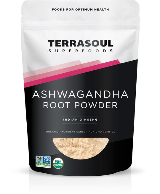 Bột nhân sâm Ấn Độ Ashwagandha Powder hữu cơ - Terrasoul Superfoods - 170g