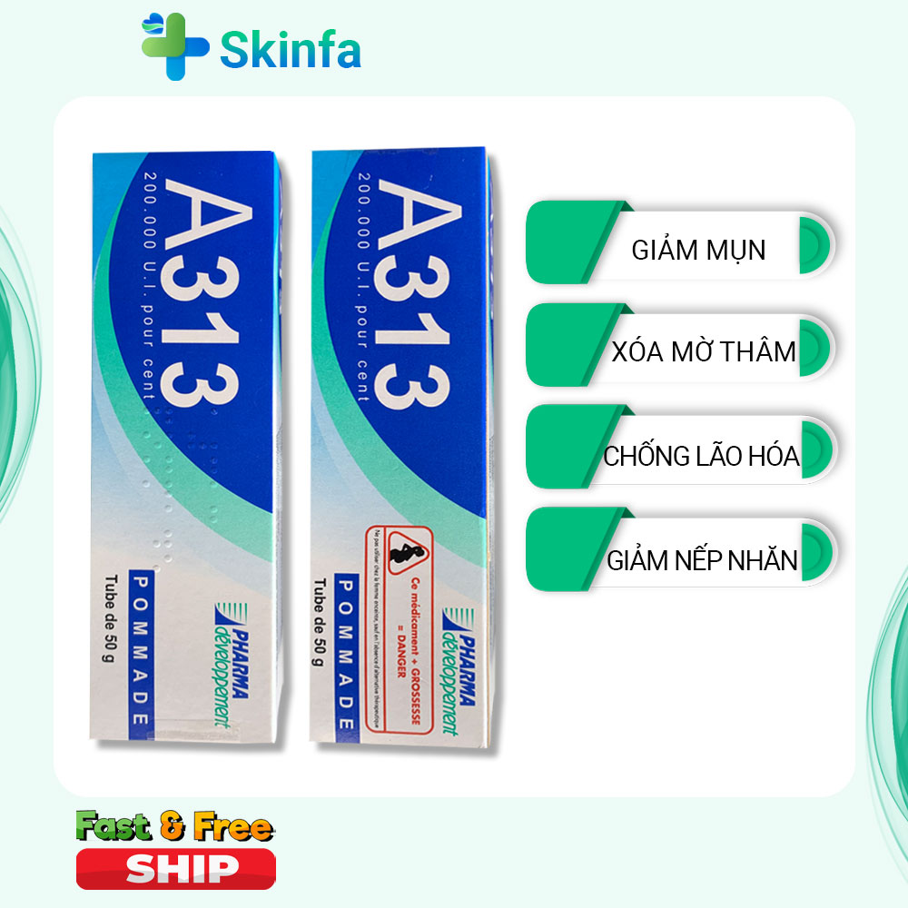 Kem a313 pommade retinol cream nội địa pháp ngừa mụn chống lão hóa giảm nếp nhăn 50g