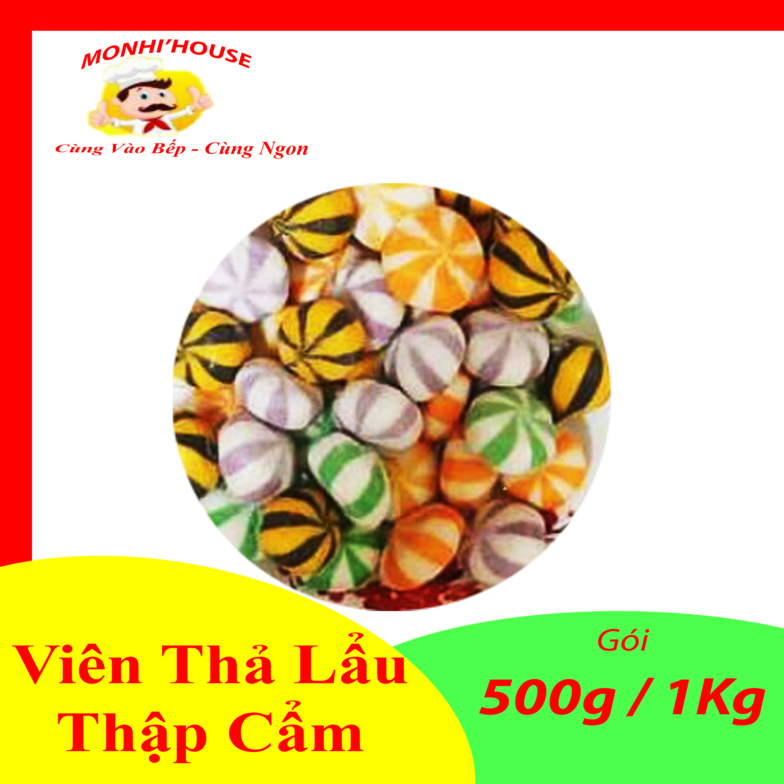 Gói 500g Viên Bánh Bao hải sản nhân trứng cá biển Lacusia đủ vị