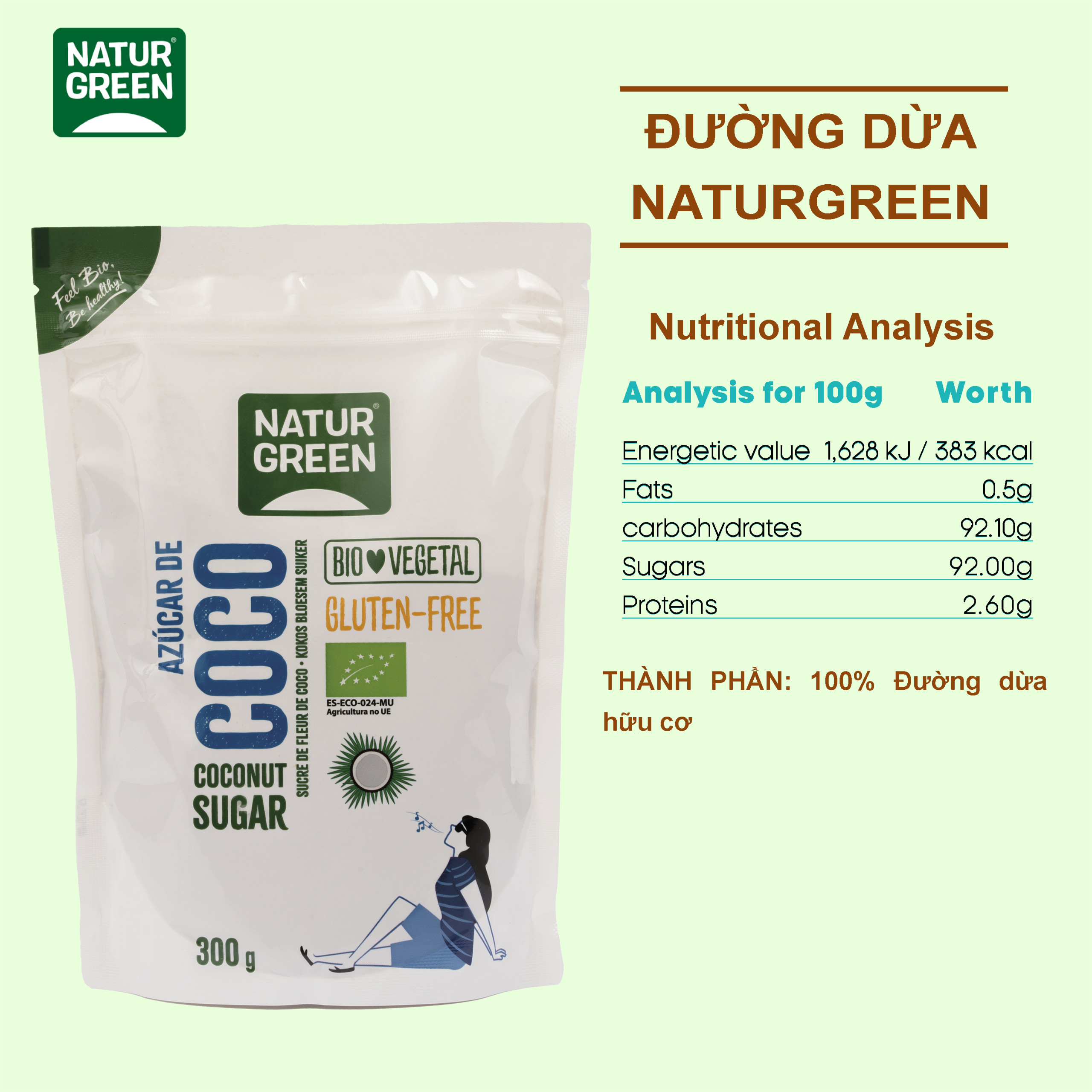Đường Dừa Hữu Cơ NaturGreen