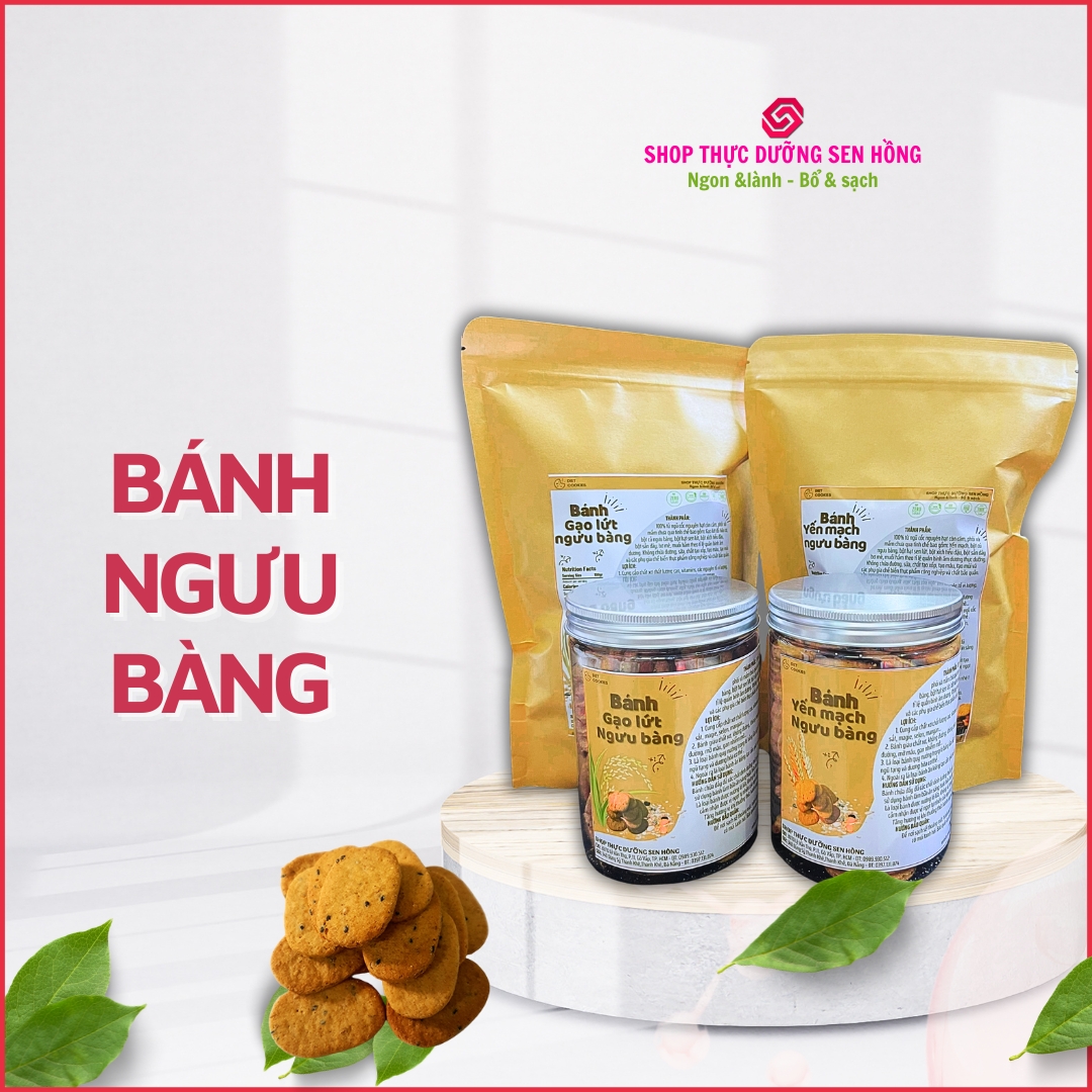 Bánh yến mạch ngưu bàng (500gr) Bánh quy nướng dành cho chế độ ăn kiêng thực dưỡng