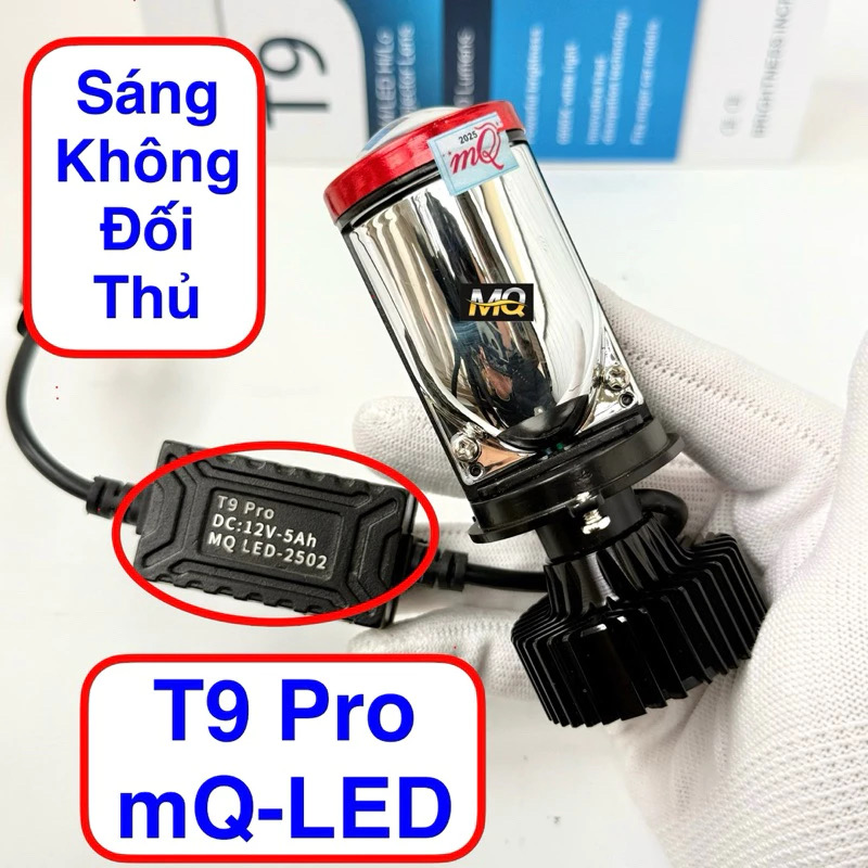 Đèn Pha Led Bi Cầu T9 Pro mQ - LED H4 Bản 2025 ( Ko Lắp Điện Máy ) M01B.(1 ĐÈN)