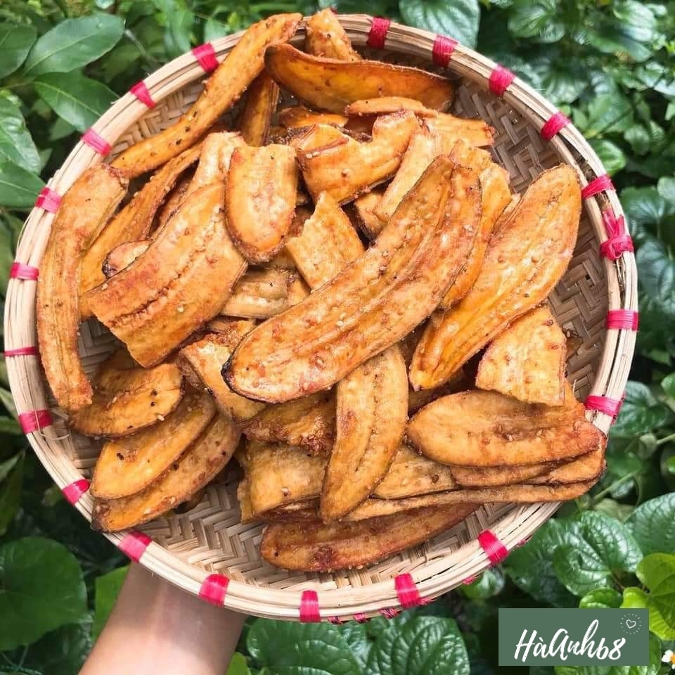 500g Chuối Sấy Mè 💖 Chuối Sấy Mè Giòn, Chuối Chiên Tẩm Gừng Mè Siêu Giòn Ngon