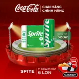 [SIÊU SALE ] Lốc 6 Lon Nước Ngọt Giải Khát Có Gas Sprite Hương Chanh 320ml/Lon Sale 25.06 Coca-Cola Chính Hãng_LD