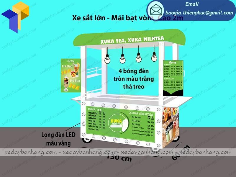Quầy xe bán trà sữa XUKA-Thiên Phúc- Mã số XDALU258-ĐT 0903897980-xedaybanhang.com