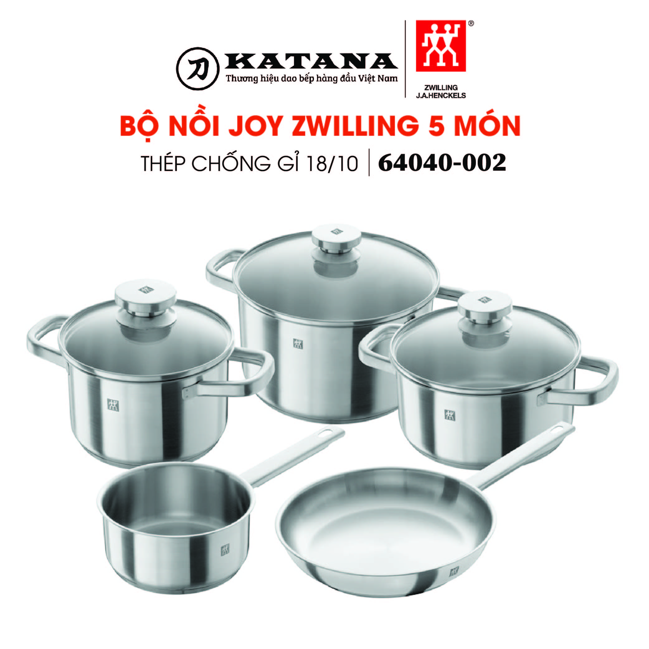 Zwilling - bộ nồi joy - 5 món