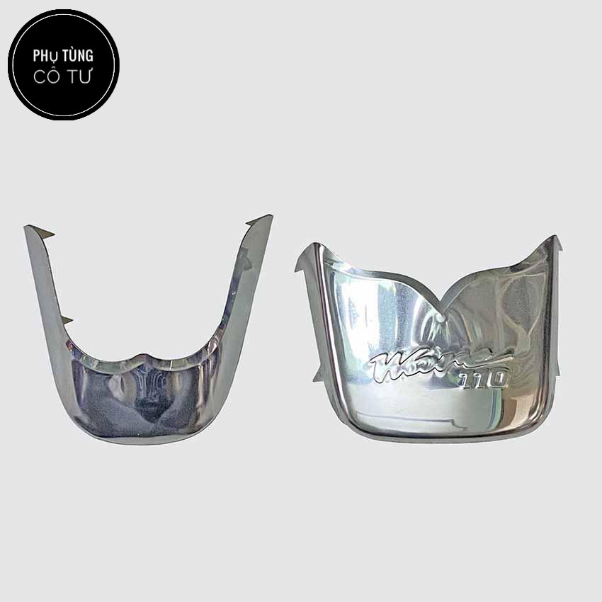 1 bộ mỏ đuôi dè xe wave nhỏ inox - bảo vệ dè inox - phụ tùng cô tư