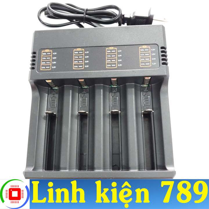 Sạc 4 pin 26650 18650 4000ma tự ngắt khi đầy