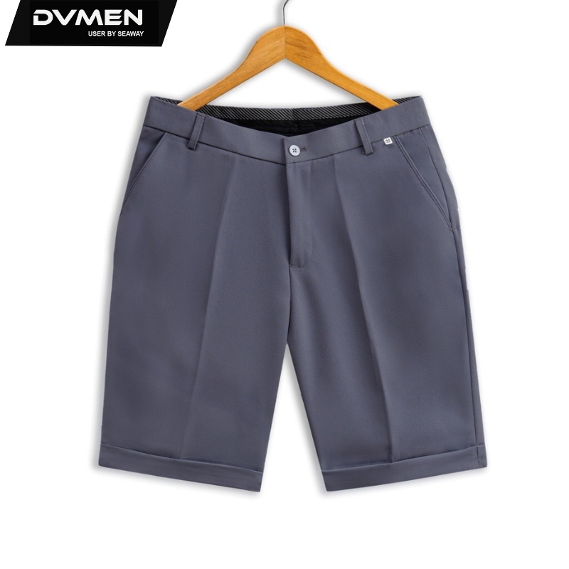 Quần short nam DVMEN màu ghi tối thiết kế thời trang hai túi trước hai túi sau mặc đi chơi dễ phối đồ chất vải tuyết lạnh