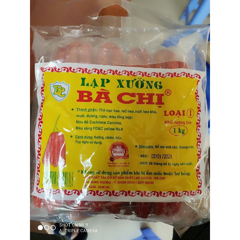 100gr lạp xưởng bà chị loại 1 hàng không dây