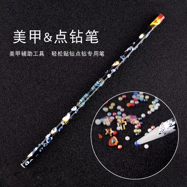 Bút nến đính đá nail