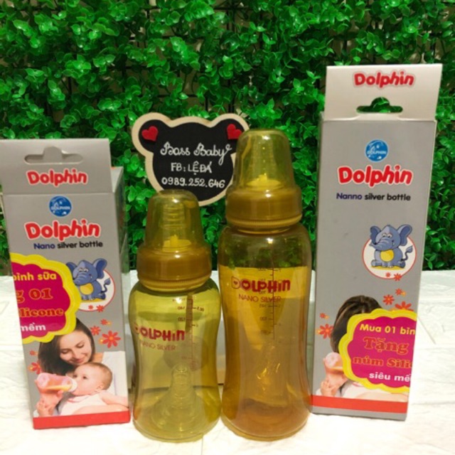 Bình sữa nano silver dolphin 160ml/260ml
