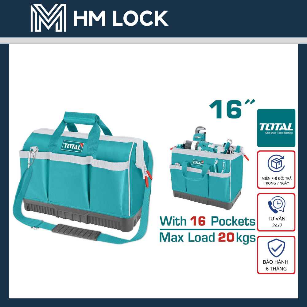 GIỎ ĐỰNG CÔNG CỤ 16 INCH TOTAL TẢI TRỌNG 20 KG- HÀNG CHÍNH HÃNG - THT16162 - HM LOCK