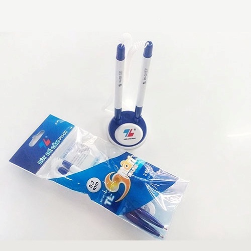 01 bộ bút bi để bàn mực xanh ph02 - thiên long