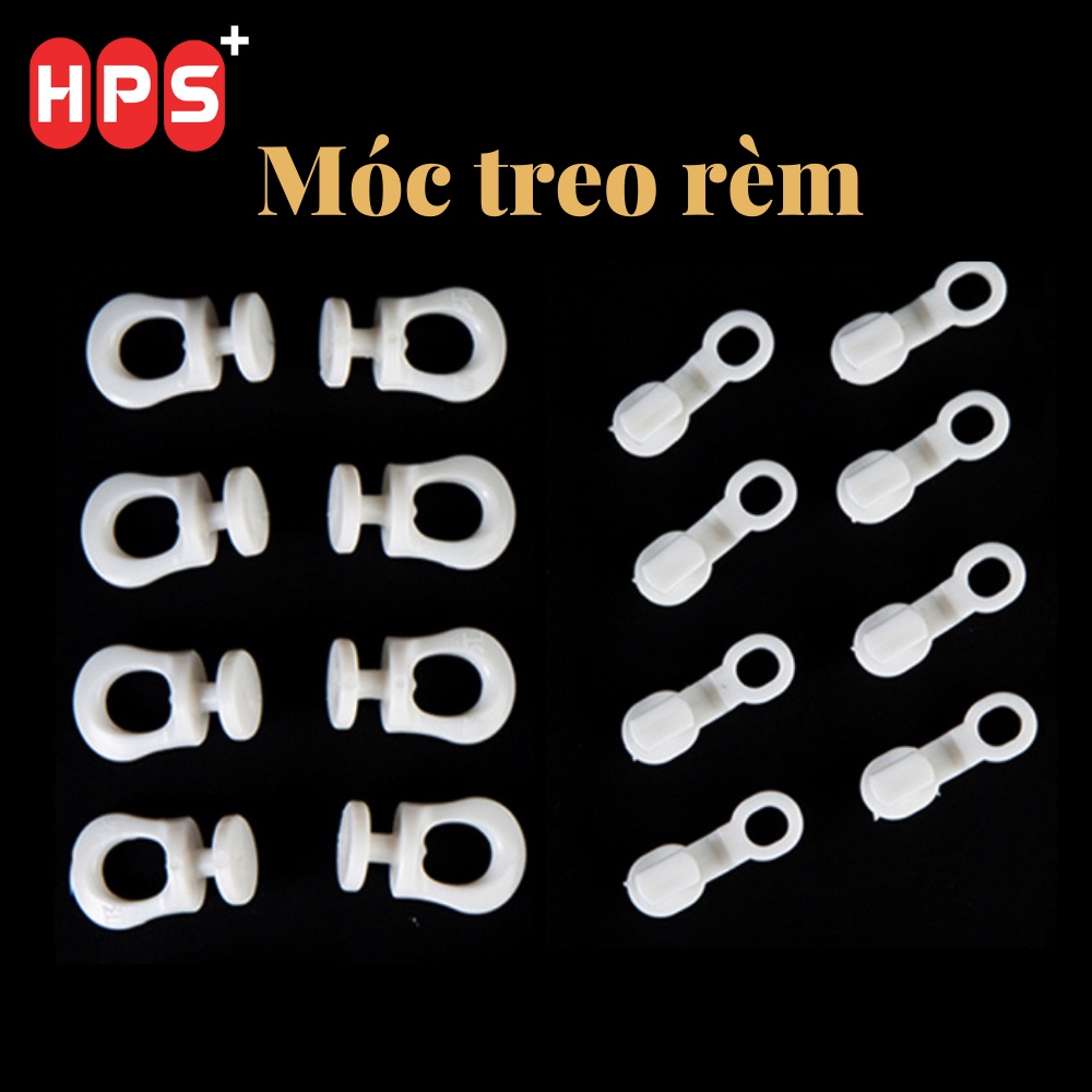 Móc nhựa gắn thanh treo rèm dán tường, Ròng rọc, Phụ kiện treo rèm, Móc treo rèm