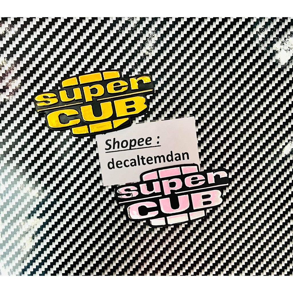 Ddxm - v30h+m - cặp tem nổi cứng loại xi dán trang trí xe super cub