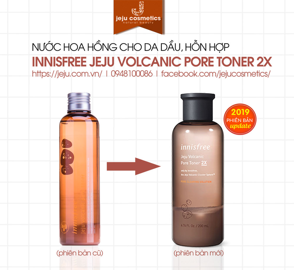 Nước hoa hồng giảm nhờn, se khít lỗ chân lông từ tro núi lửa