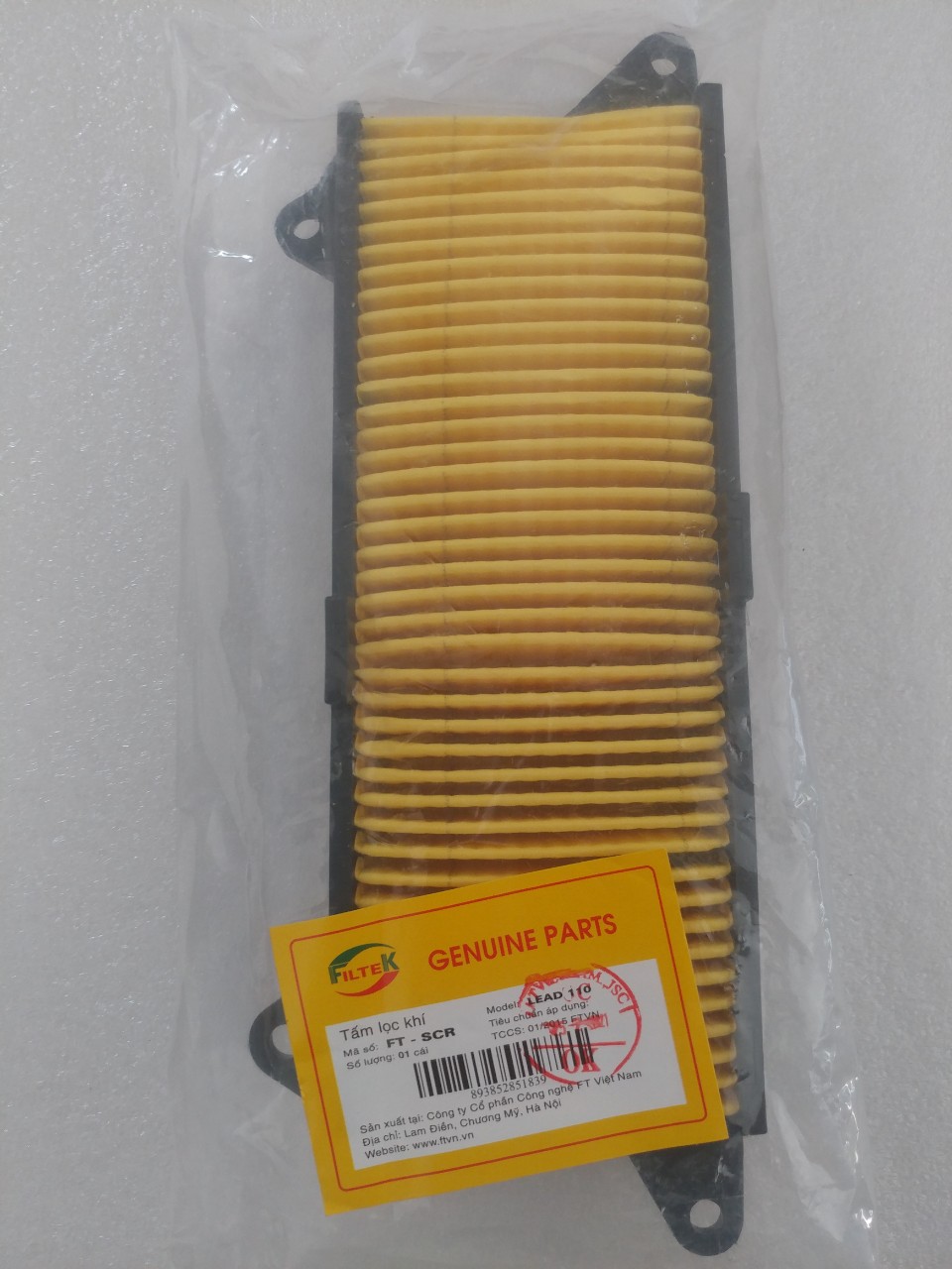 Lọc gió giấy khô cho các đời xe honda lead - lọc khí cho xe lead 125, lead 110, lead scr