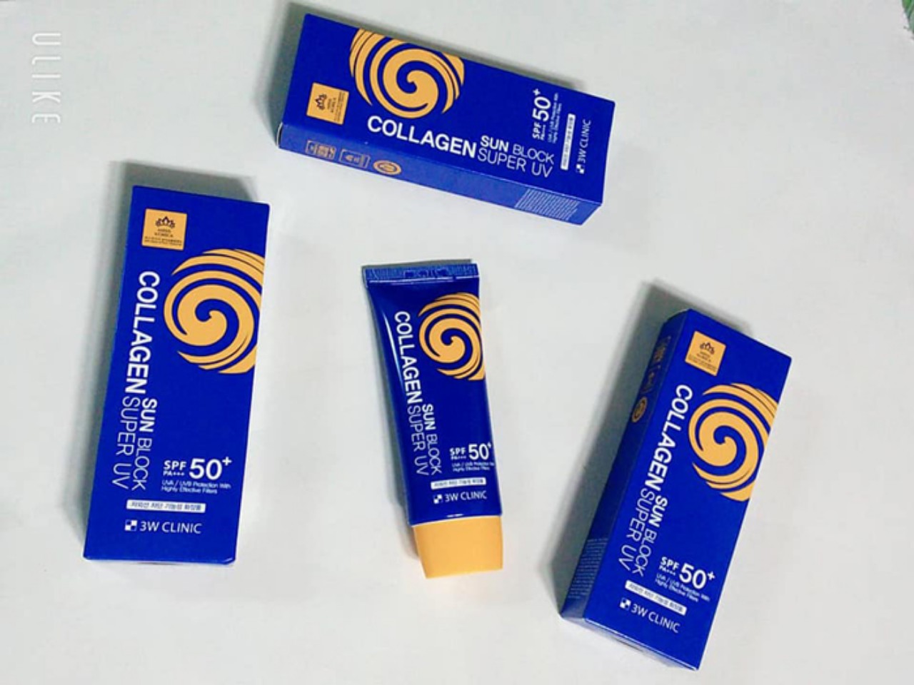 [HCM]Kem chống nắng 3W Clinic Collagen Sun Block Super UV SPF 50+ 70ml