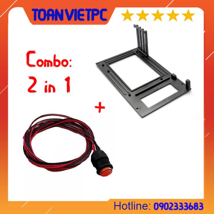 Combo đế bắt main, nút nguồn máy tính