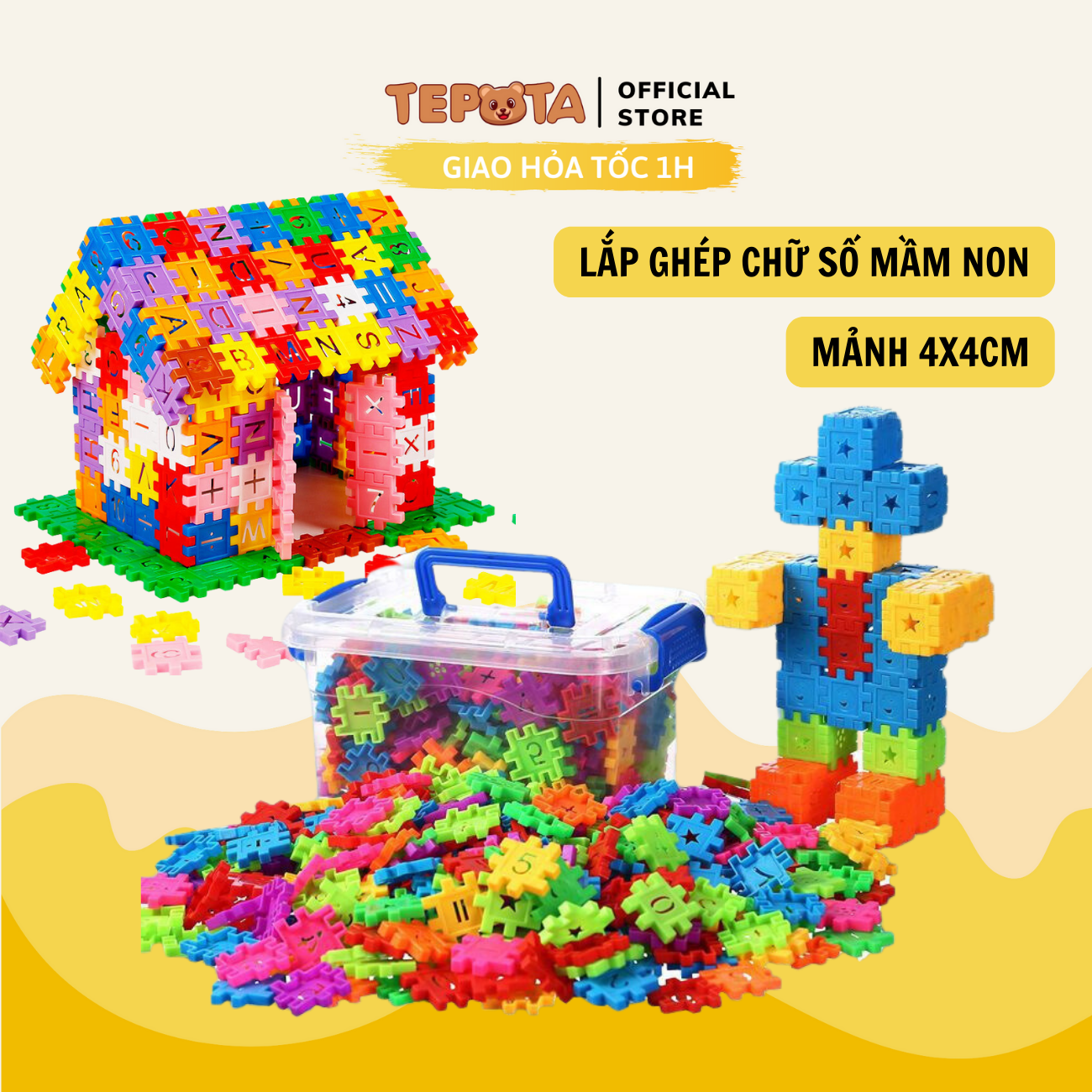 Bộ Đồ Chơi Lắp Ghép Xếp Hình Khối Nhựa Xây Dựng Building Block Phát Triển Tư Duy Thông Minh Cho Bé LR03