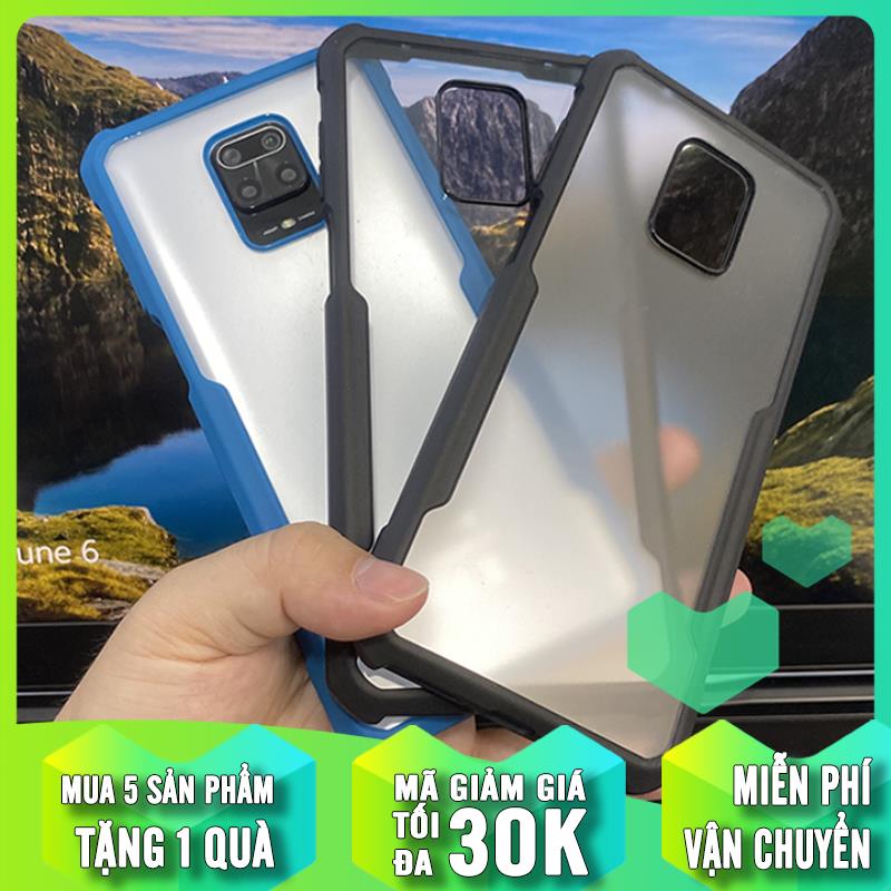 Ốp lưng cho Xiaomi Redmi Note 9S - Redmi Note 9 Pro chống sốc trong viền nhựa dẻo XunDD