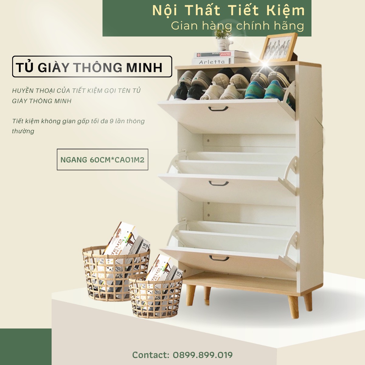 Tủ Giày Siêu Mỏng Shoes Cabinet Kệ Để Giày Sức Chứa Lớn Nội Thất Tiết Kiệm HCM Đã Lắp Sẵn KG4