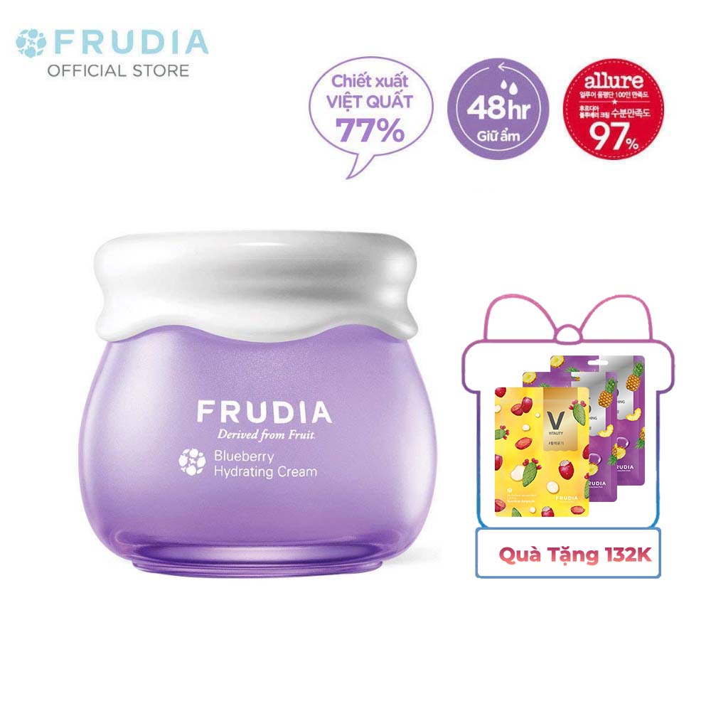 [Tặng 132K]Kem Dưỡng Ẩm Cho Da Chiết Xuất Việt Quất Frudia Blueberry Hydrating Cream 55g
