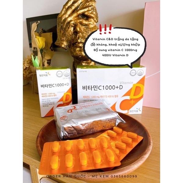 Vitamin cd 1000mg hàn quốc