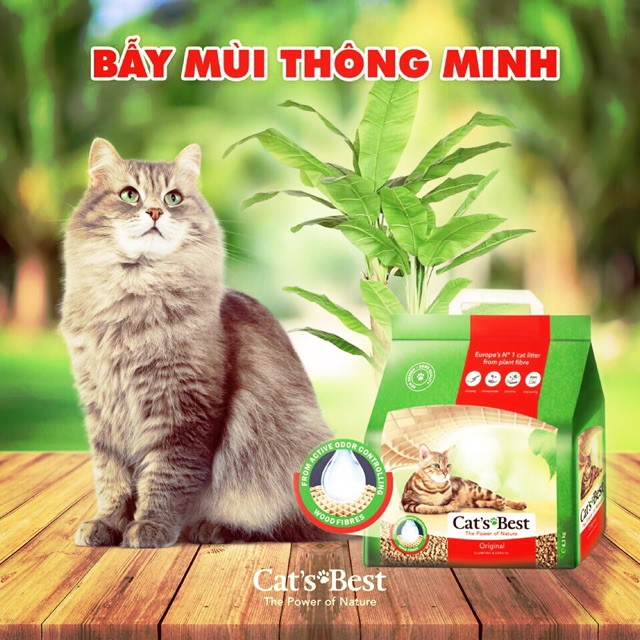 30L 13kg Cát vệ sinh hữu cơ cho mèo CAT'S BEST Original/Sensitive/Smart Pellets