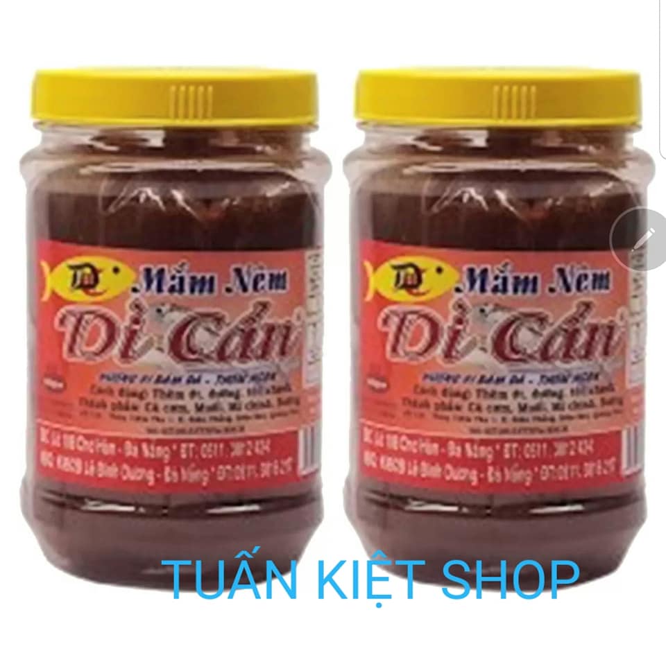 Mắm cá cơm Dì Cẩn Đặc Sản Đà Nẵng hủ lớn 500 gram Hay gọi là Mắm cái đà nẵng là loại mắm cá cơm nguyên con