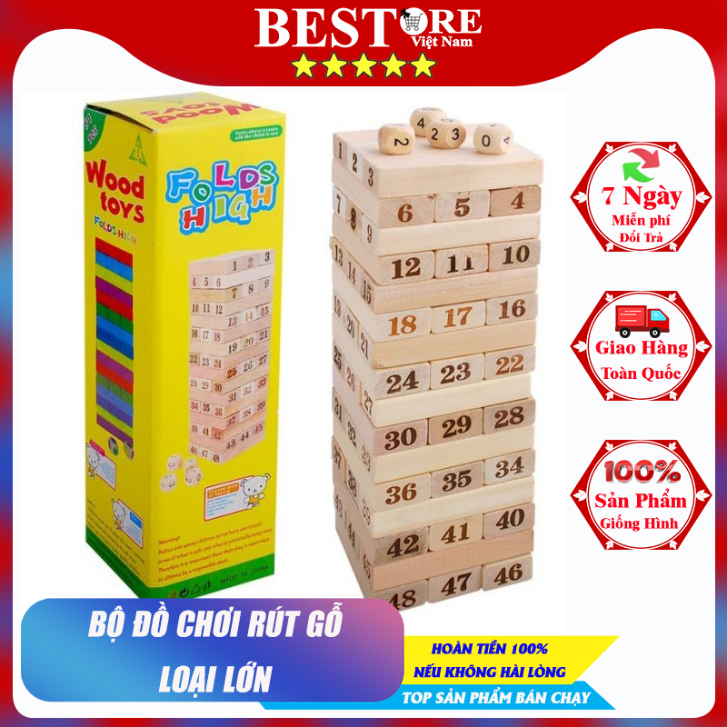 Bộ trò chơi rút gỗ wood toys